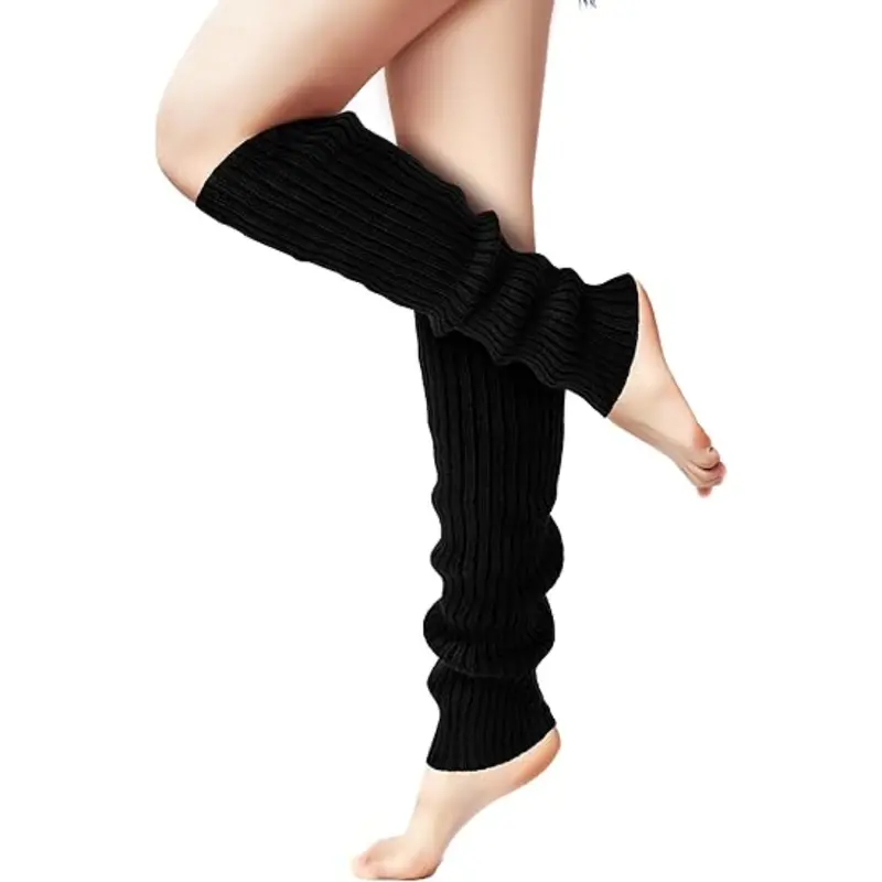 Retro Knit Leg Warmers for Women – 80s-Inspired Dance, Yoga & Fashion Accessory