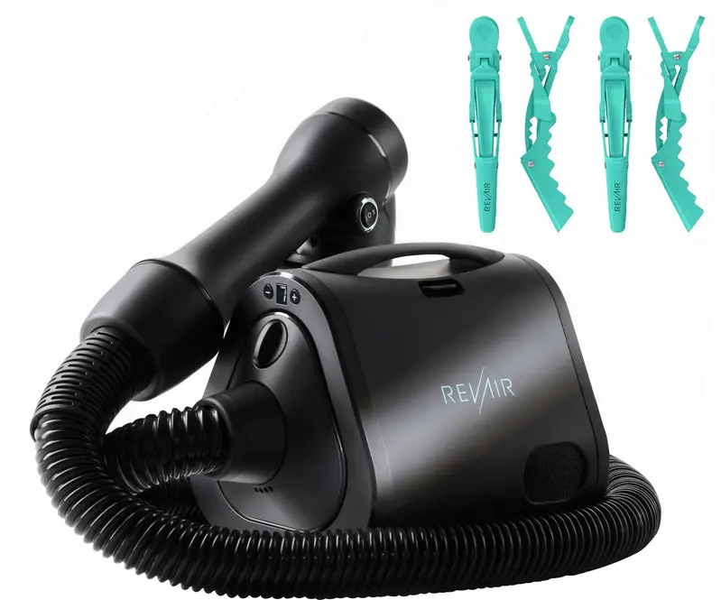 REVAIR Reverse-Air Dryer with Included Styling Clips – Matte Black Finish
