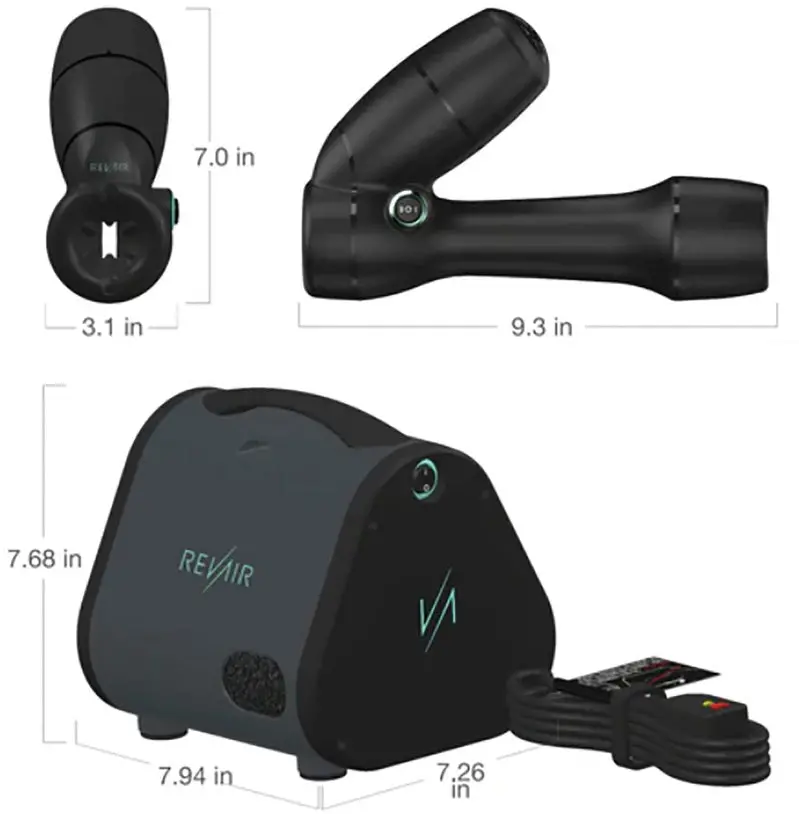 REVAIR Reverse-Air Dryer with Included Styling Clips – Matte Black Finish