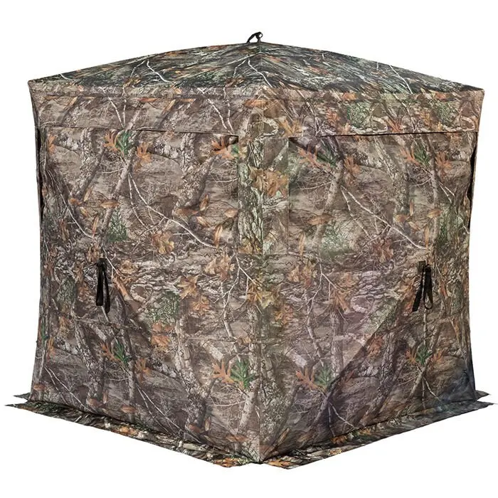 Rhino 180 Ground Blind – Realtree Edge Camo Hunting Blind with Quiet Entry System