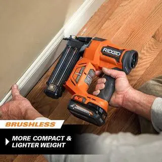 RIDGID 18V Brushless Cordless Nailer Combo Kit – Brad and Finish Nailers, Dual Batteries, Fast Charger, and Pro-Grade Build Quality