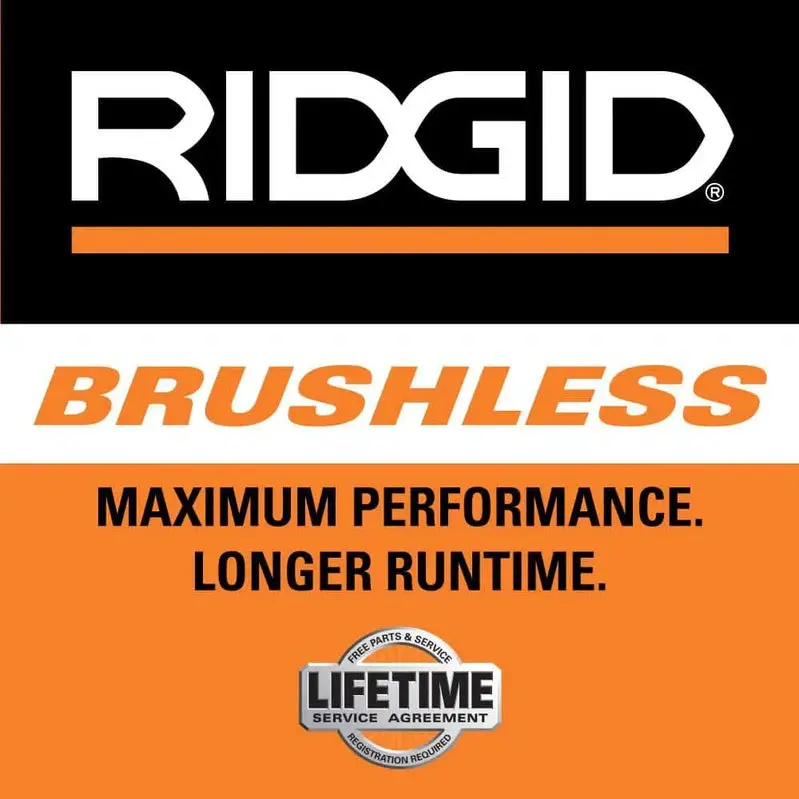 RIDGID R86047B-AC93044SBN 18V Brushless Angle Grinder Kit with Batteries & Charger