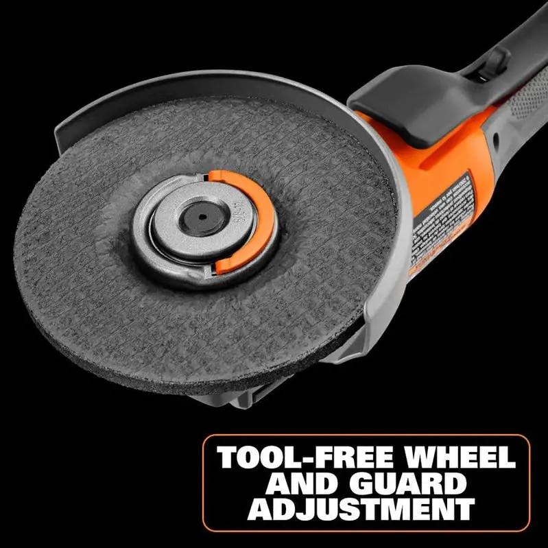 RIDGID R86047B-AC93044SBN 18V Brushless Angle Grinder Kit with Batteries & Charger