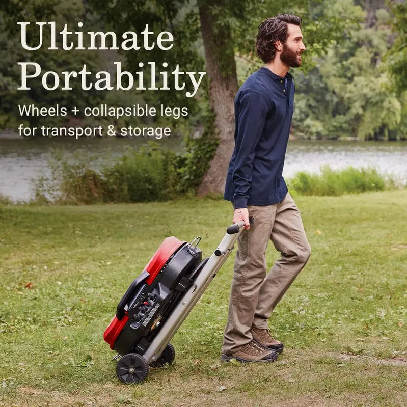RoadTrip Portable Propane Grill – 3-Burner Stand-Up Grill with InstaStart Ignition