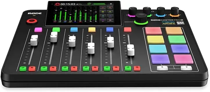 RODE RODECaster Pro II — All-in-One Podcasting, Streaming & Music Production Console (Black)
