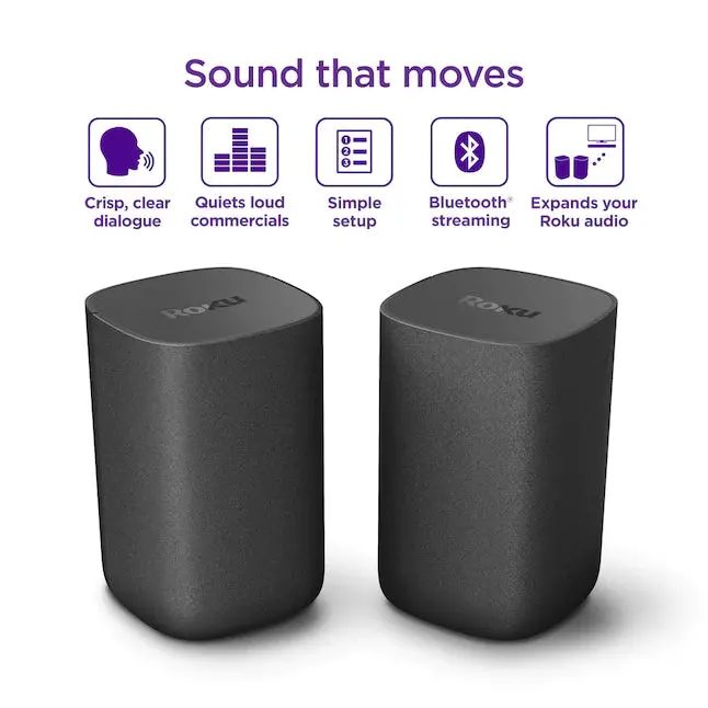 Roku Wireless Smart Speaker Set – Dual 6.1-Inch Indoor Portable Speakers, 80W Total Output 2