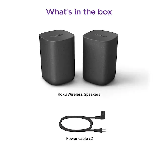 Roku Wireless Smart Speaker Set – Dual 6.1-Inch Indoor Portable Speakers, 80W Total Output