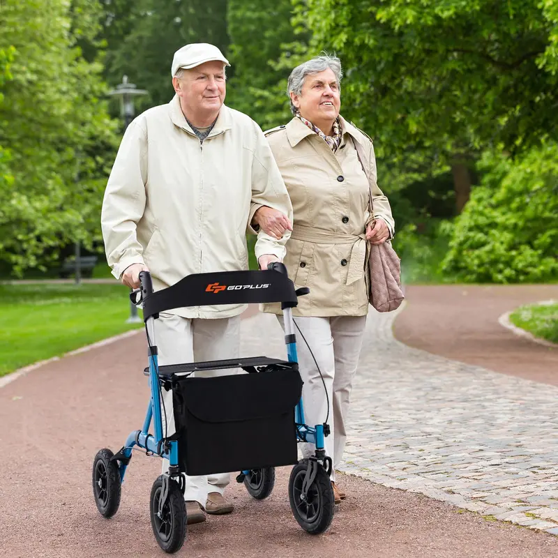 Rollator Walker with Seat, Backrest, and Brakes for Seniors 2