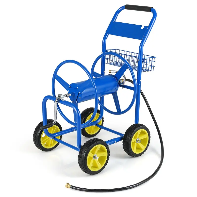Rolling Garden Hose Reel Cart – 300 ft Capacity for 5/8" Hose with Easy-Move Wheels