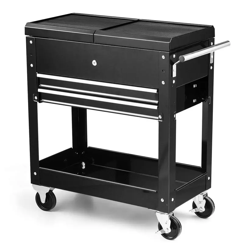 Rolling Tool Cabinet on Casters – Heavy-Duty Steel Storage Cart with Multiple Drawers