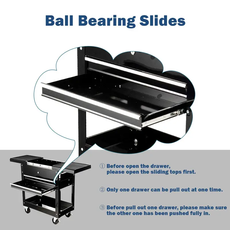 Rolling Tool Cabinet on Casters – Heavy-Duty Steel Storage Cart with Multiple Drawers