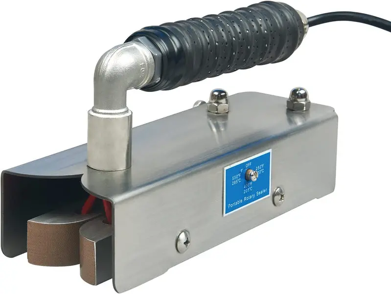 ROS-25 Stainless Steel Handheld Rotary Heat Sealer – Portable Continuous Bag Sealing Tool
