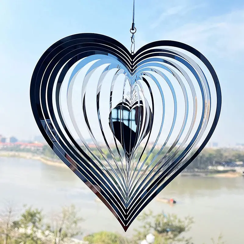 Rotating Stainless Steel Wind Chime Bell for Patios & Gardens
