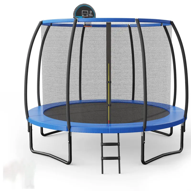 Round Trampoline in Multiple Sizes: 8ft, 10ft, and 12ft Options