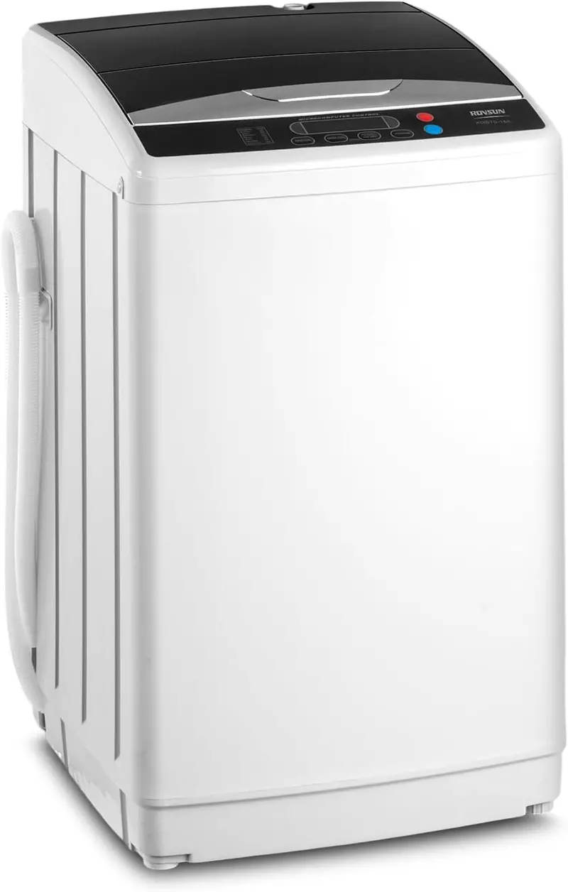 ROVSUN 17.8 lb Portable Full-Automatic Washer – Stainless Steel Drum Laundry Machine