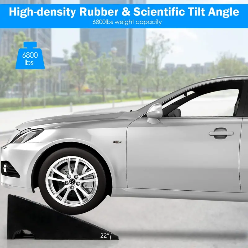 Rubber Curb Ramp Kit – 5-Inch High × 19-Inch Wide Threshold Ramps for Driveways, Sidewalks, and Motorcycles 2