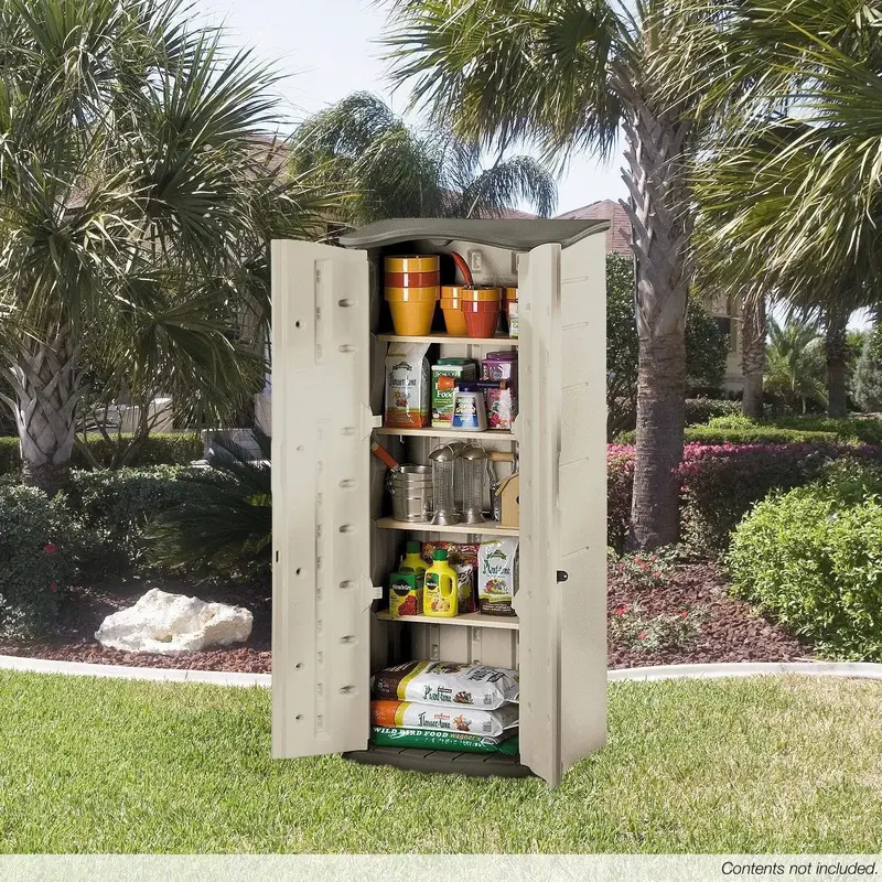 Rubbermaid Vertical Outdoor Storage Shed – Heavy-Duty Resin, Weatherproof Construction