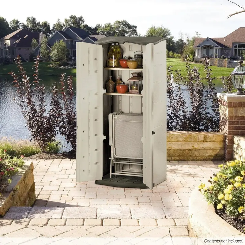 Rubbermaid Vertical Outdoor Storage Shed – Heavy-Duty Resin, Weatherproof Construction