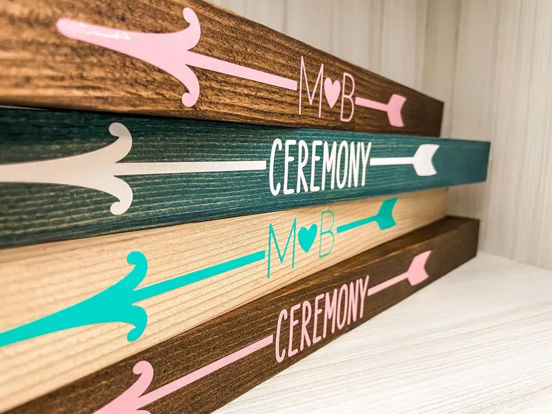 Rustic Wooden Arrow Directional Signs for Wedding Ceremonies or Receptions