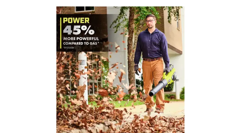 RYOBI 40V HP Brushless Cordless Leaf Blower – 730 CFM, 190 MPH, Dual 4.0Ah Batteries, 57 dB Noise Level