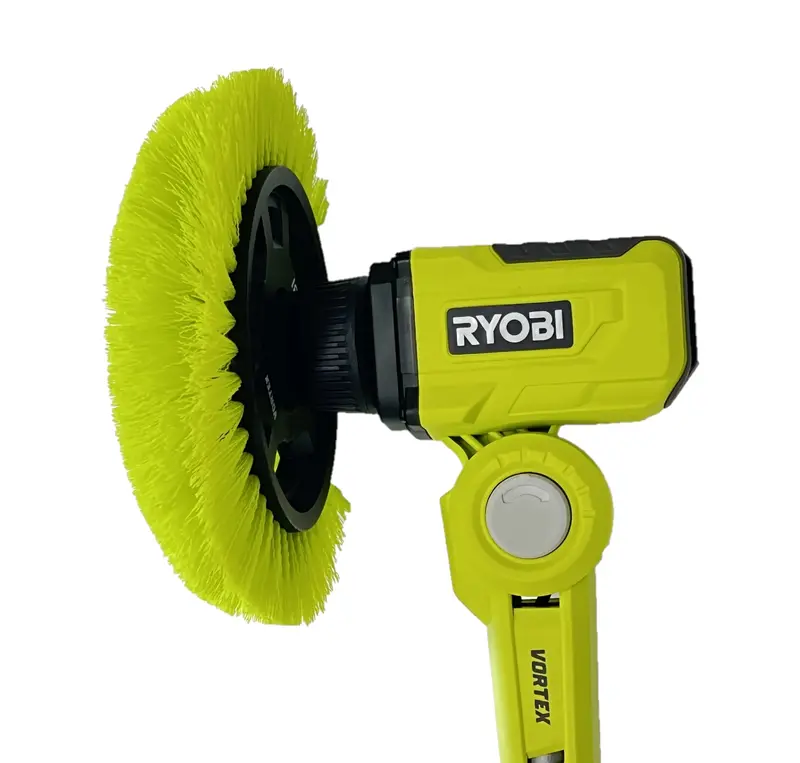 RYOBI ONE+ 18V Cordless Telescoping Power Scrubber Kit – Includes Battery and Charger
