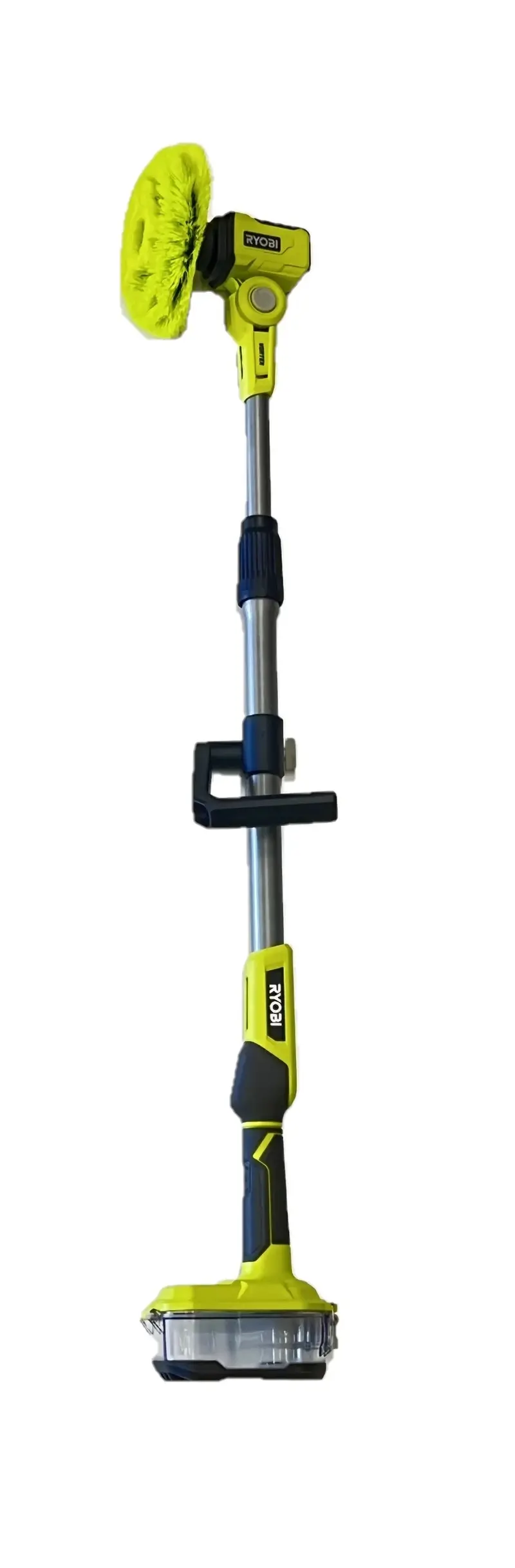 RYOBI ONE+ 18V Cordless Telescoping Power Scrubber Kit – Includes Battery and Charger