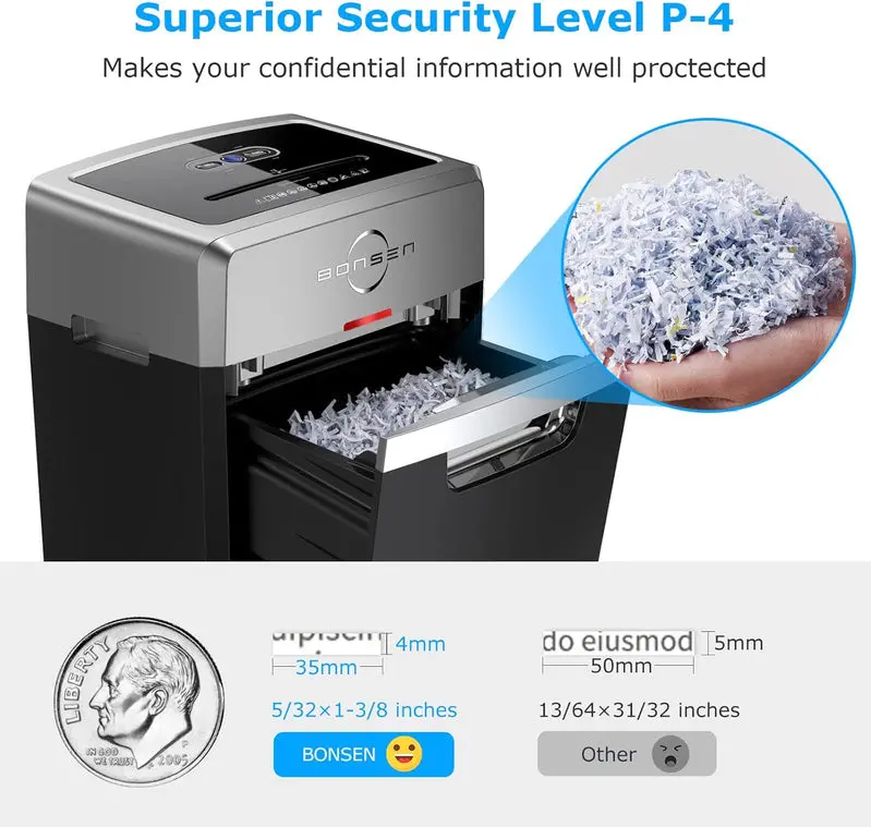 S3105 Commercial Paper Shredder – 24-Sheet Cross-Cut, 40-Min Continuous Run, 9-Gallon Bin, P-4 Security, Ultra-Quiet 55dB