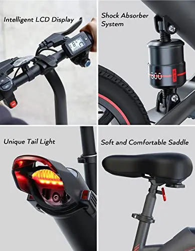 Sailnovo 14-Inch Folding Electric Bike for Teens and Adults