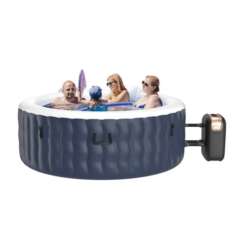 SaluSpa 4-Person Inflatable Hot Tub with 108 Air Jets, Carry Bag, Filter, and Rapid-Inflation Pump