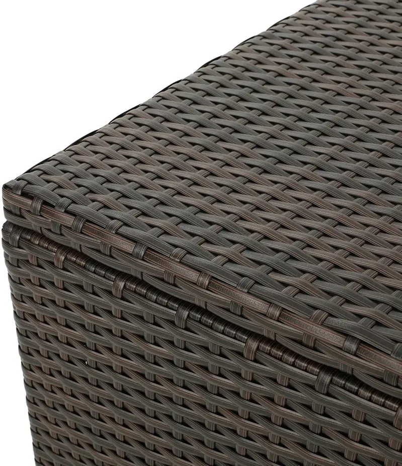Samoa Multibrown Woven Resin Storage Box – Indoor/Outdoor Accent Bin