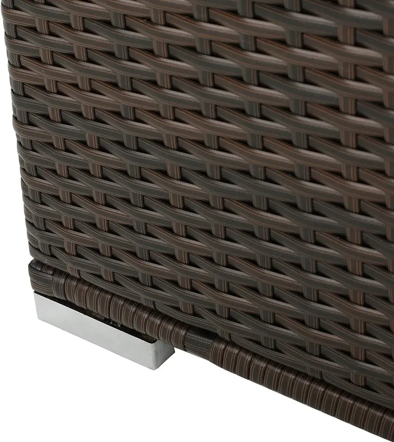 Samoa Multibrown Woven Resin Storage Box – Indoor/Outdoor Accent Bin