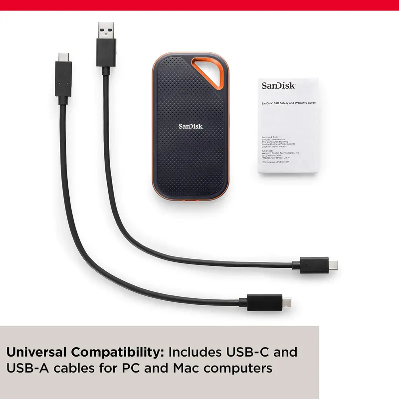 SanDisk Extreme PRO 1TB Portable SSD – Up to 2000MB/s Transfer Speed