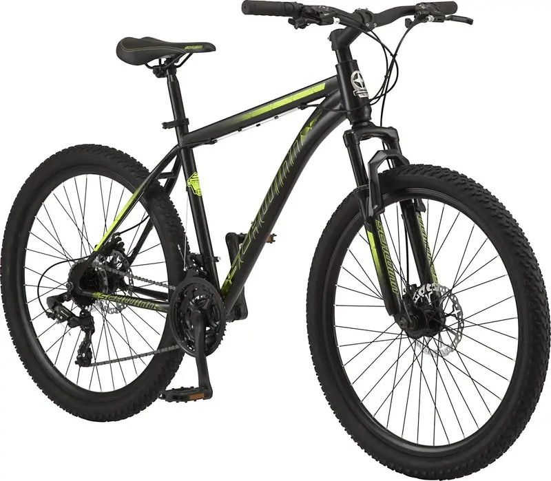 Schwinn Sidewinder Men’s 26-Inch Mountain Bike – 21-Speed Drivetrain, Alloy Frame, All-Terrain Tires (Black)