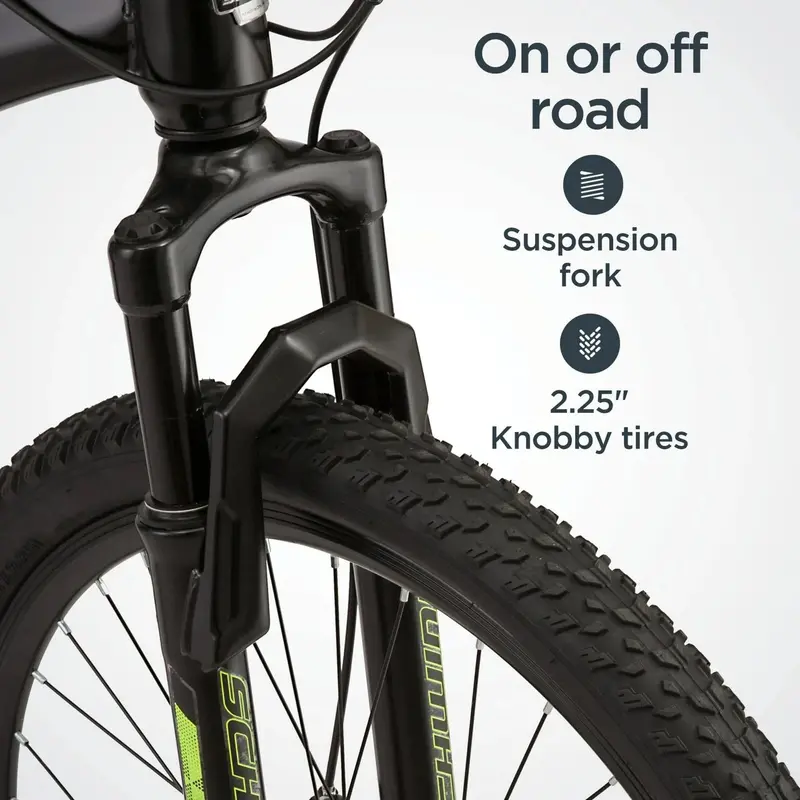 Schwinn Sidewinder Men’s 26-Inch Mountain Bike – 21-Speed Drivetrain, Alloy Frame, All-Terrain Tires (Black)