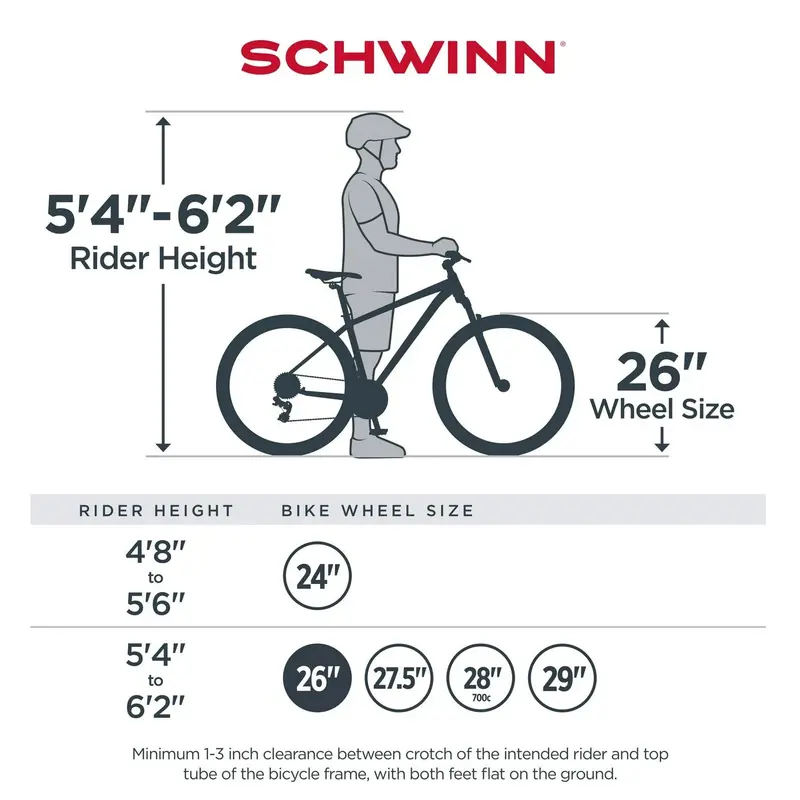 Schwinn Sidewinder Men’s 26-Inch Mountain Bike – 21-Speed Drivetrain, Alloy Frame, All-Terrain Tires (Black)