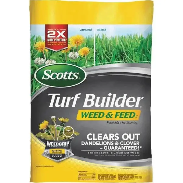 Scotts Turf Builder Weed & Feed – Lawn Fertilizer & Herbicide for Up to 15,000 Sq Ft