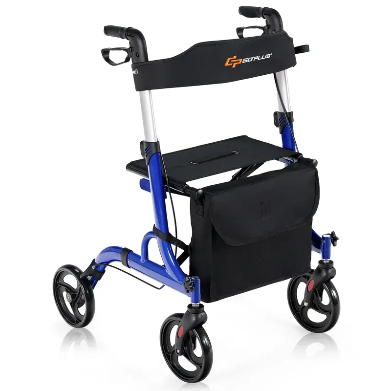 Senior-Friendly Rollator Walker – Convertible 2-in-1 Design with Resting Seat