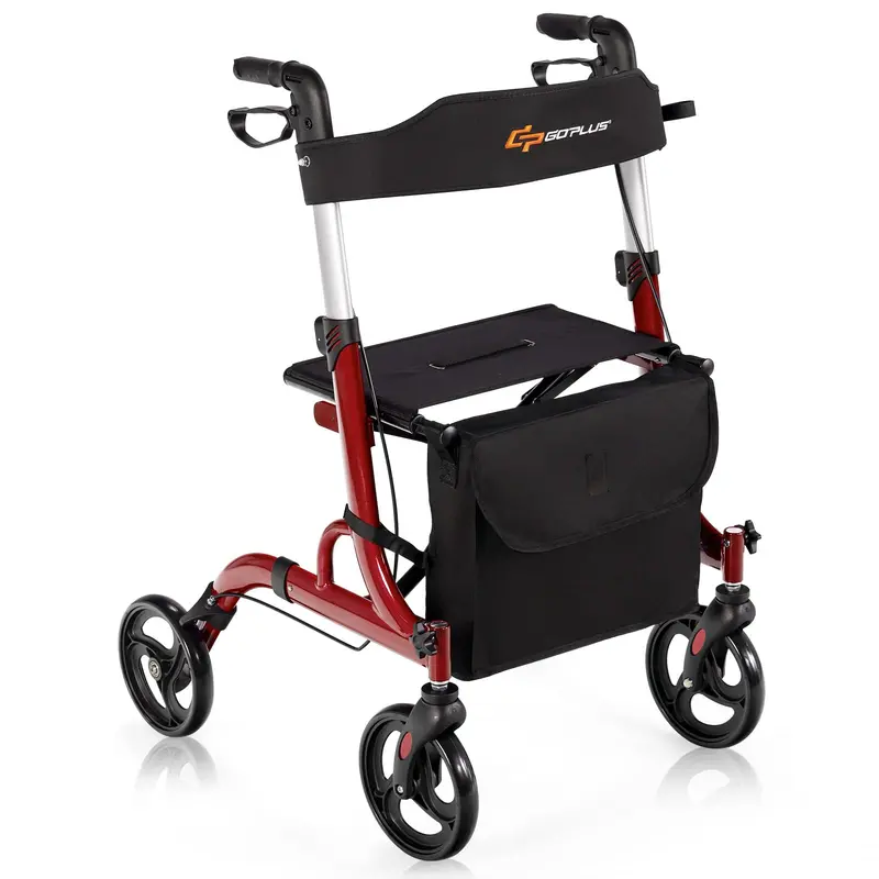 Senior-Friendly Rollator Walker – Convertible 2-in-1 Design with Resting Seat