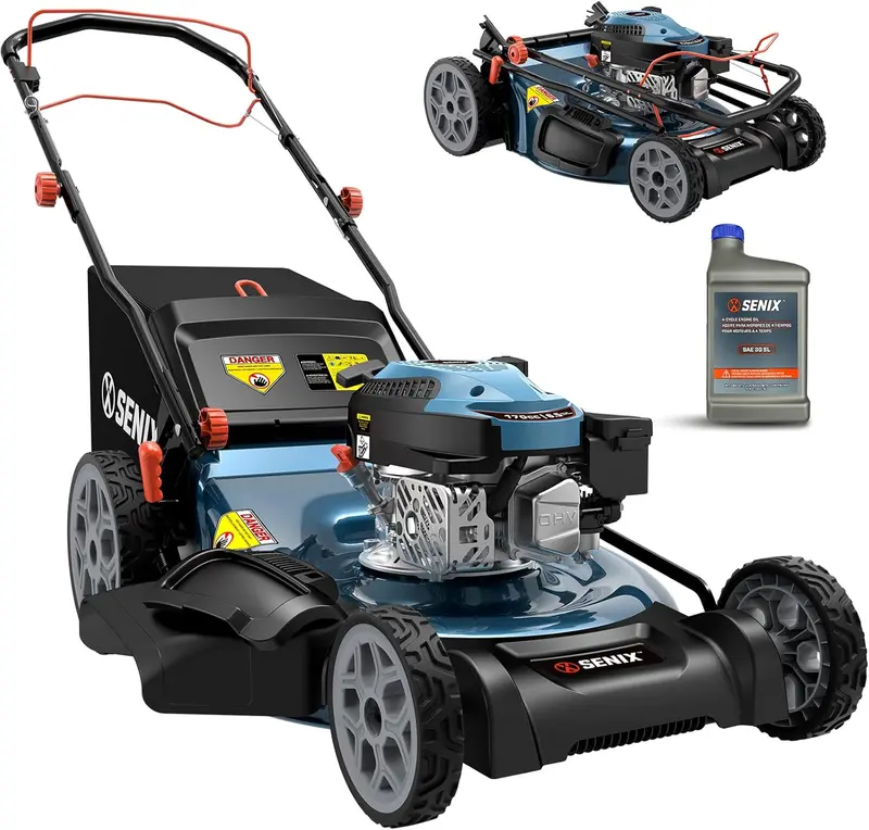 SENIX 20-Inch Gas-Powered Lawn Mower – 144cc 4-Cycle Walk-Behind Engine 2