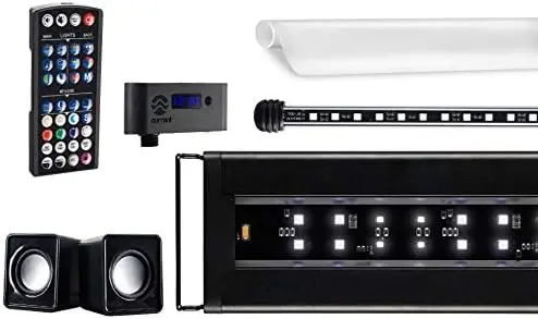 Serene 72" Aquarium Experience Kit – LED Lighting System, Background Illumination, Frosted Film, and Speaker for Immersive Aquatic Display (Model 4028)