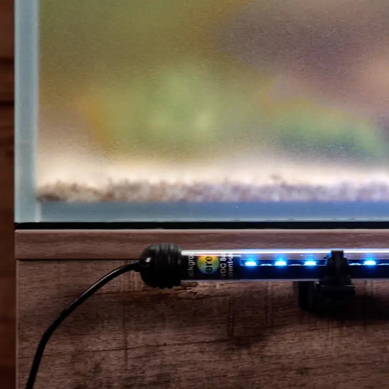 Serene 72" Aquarium Experience Kit – LED Lighting System, Background Illumination, Frosted Film, and Speaker for Immersive Aquatic Display (Model 4028)