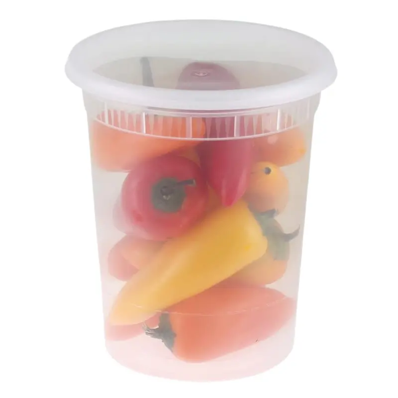 Set of 24 Reusable Snap-Lid Plastic Food Containers for Kitchen Organization 2