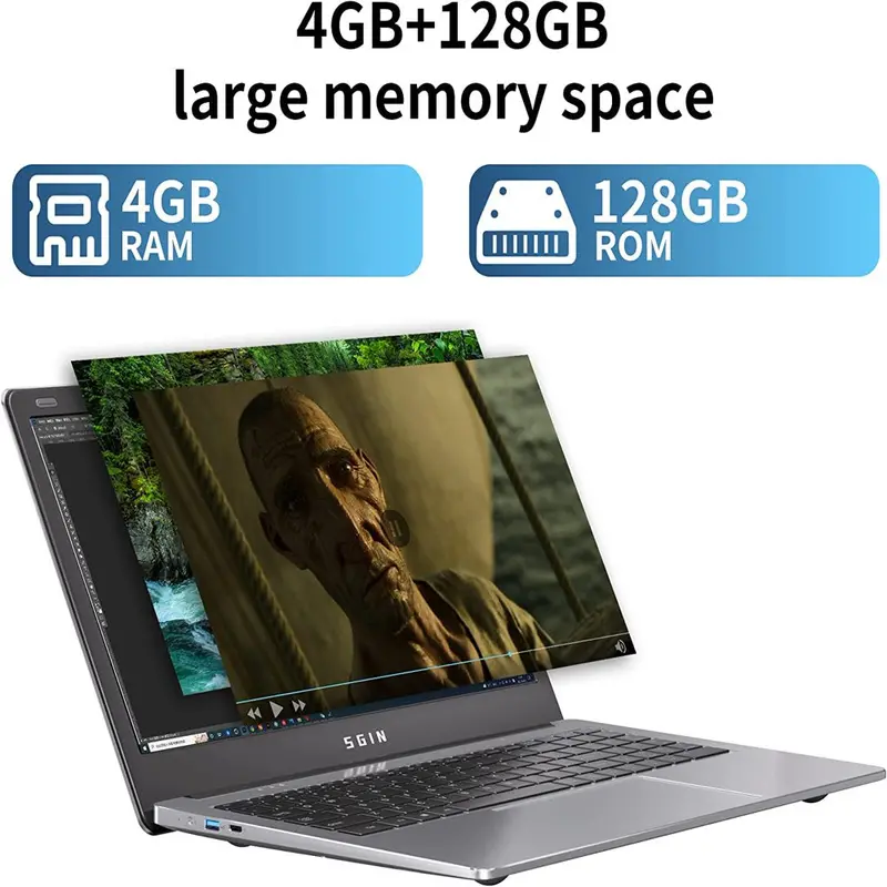 SGIN M15 15.6-Inch Laptop – Windows 11, Quad-Core Intel Celeron, 4GB RAM & 128GB SSD 2