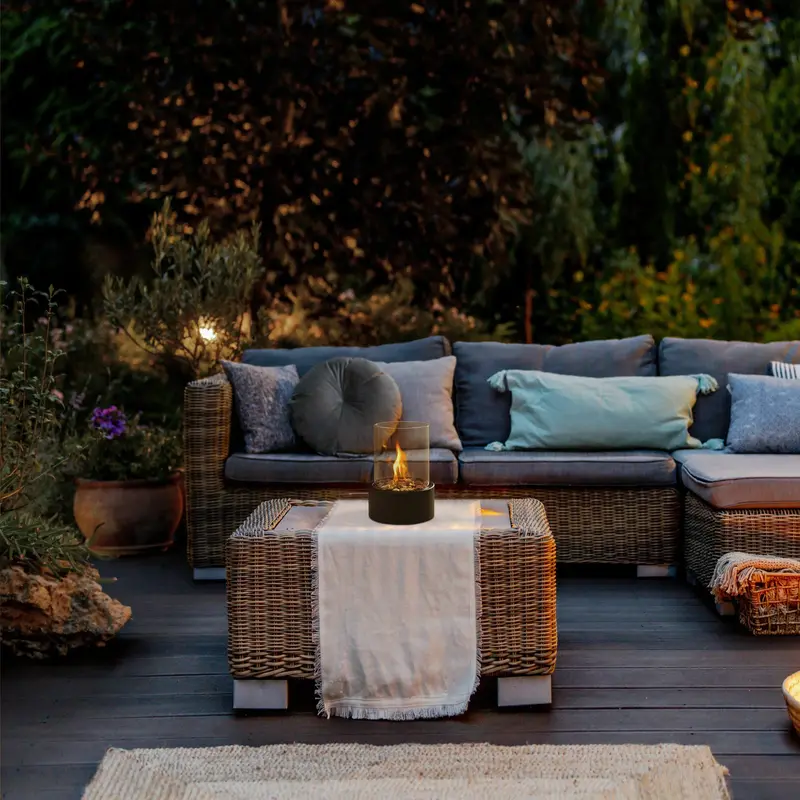 Shakti Modern Tabletop Fire Bowl – Portable, Elegant Outdoor Flame Feature