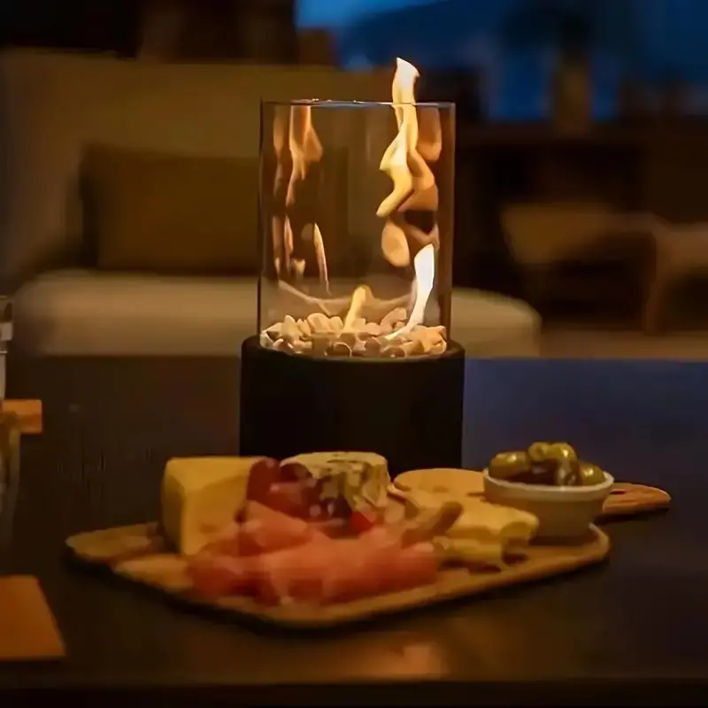 Shakti Modern Tabletop Fire Bowl – Portable, Elegant Outdoor Flame Feature