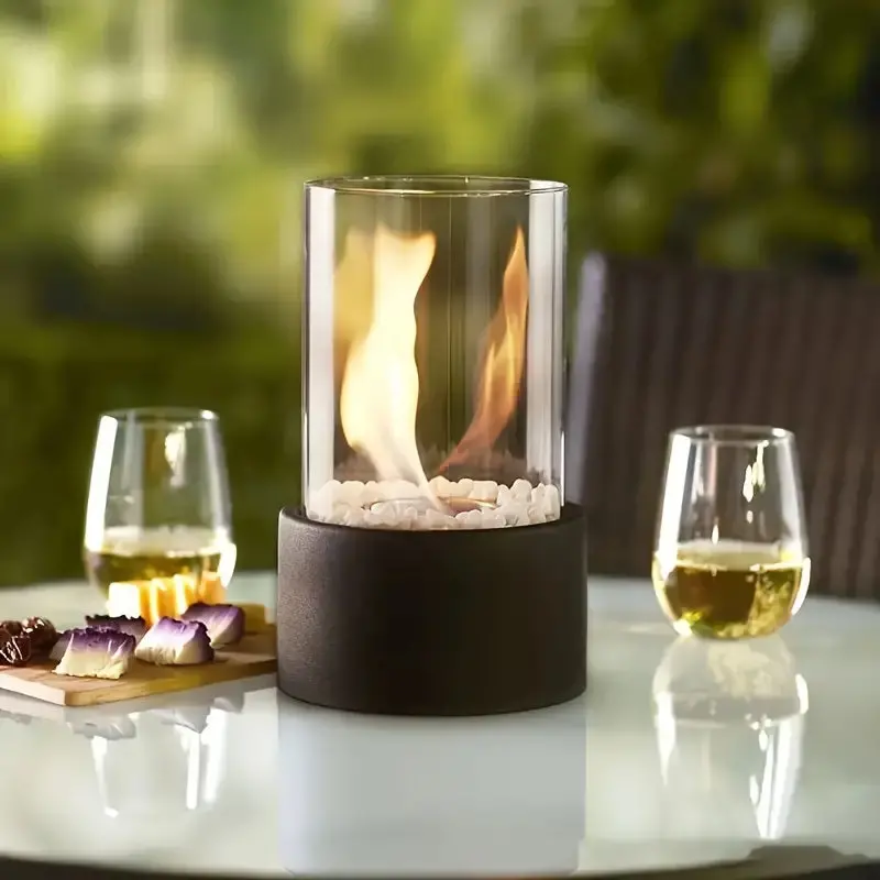 Shakti Modern Tabletop Fire Bowl – Portable, Elegant Outdoor Flame Feature