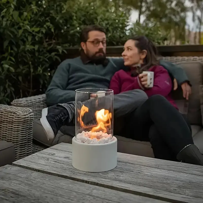 Shakti Modern Tabletop Fire Bowl – Portable, Elegant Outdoor Flame Feature