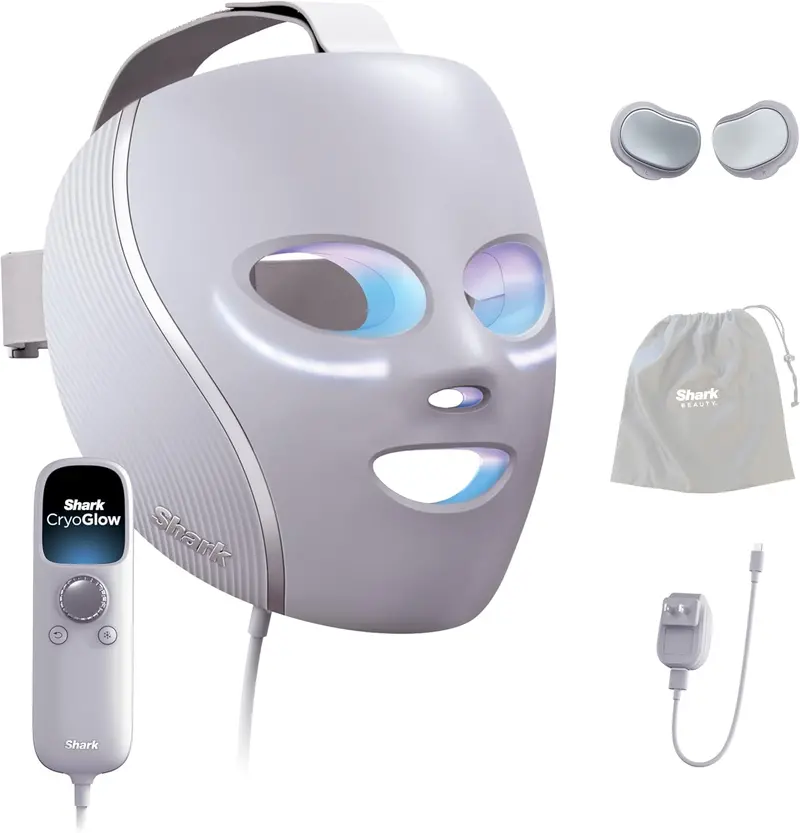Shark CryoGlow LED Face Mask with Cooling Eye Gel Pads & Anti-Aging Therapy 2