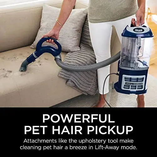 Shark NV360 Lift-Away Deluxe Upright Vacuum – Blue, HEPA Filtration, Swivel Steering & Attachments