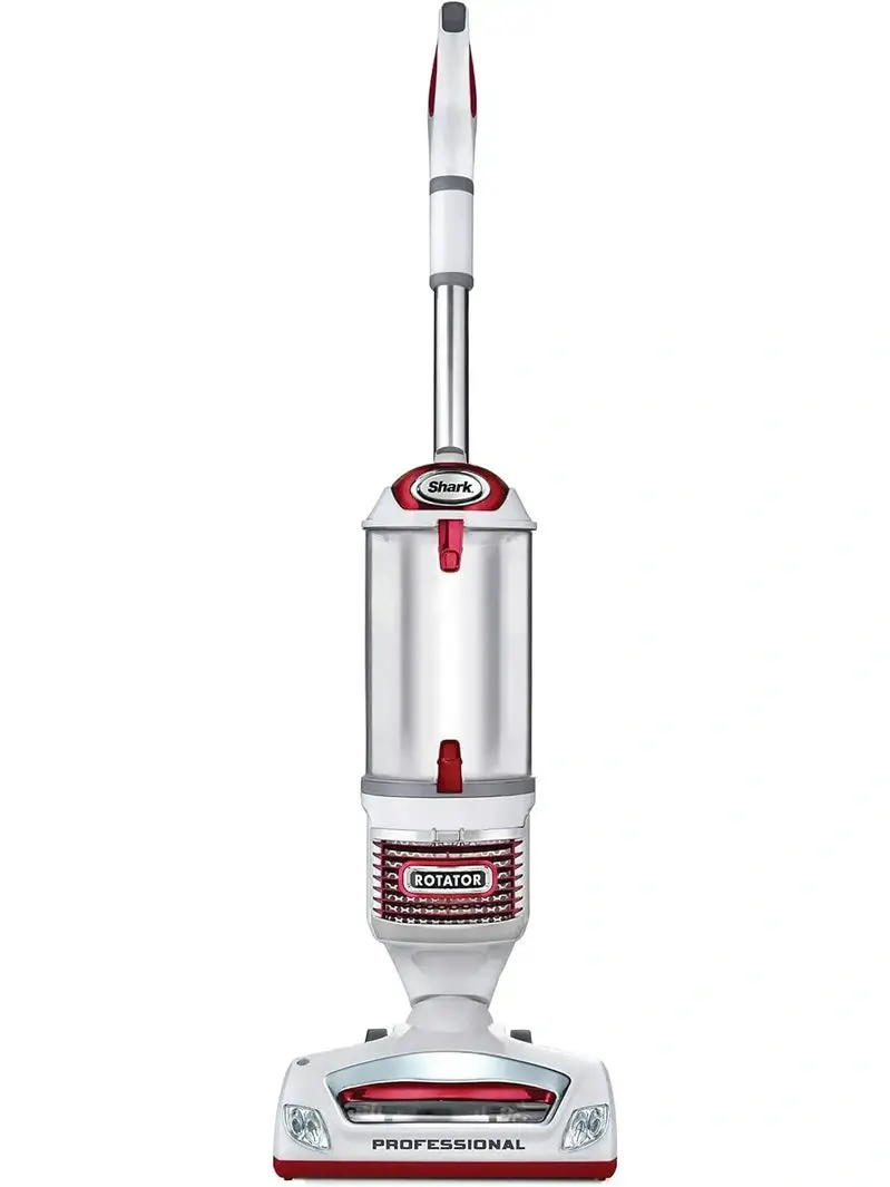 Shark NV501 Lift-Away Upright Vacuum – HEPA Filtration, Swivel Steering & LED Headlights (White/Red)